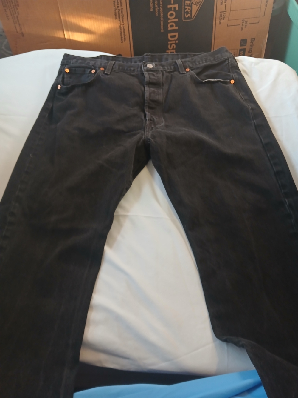 Men's Black Straight-Leg Jeans
